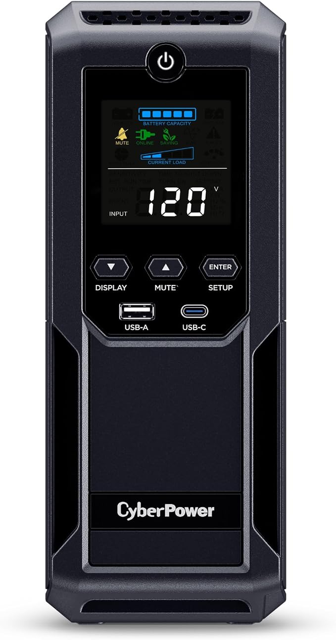 CyberPower CP1500AVRLCD3 Intelligent LCD UPS Battery Backup