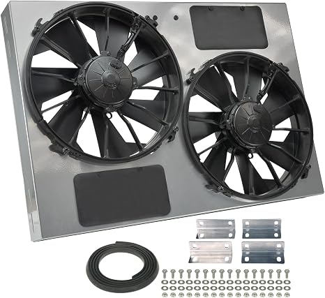 Derale Performance 16927 Gray/Black High Output Dual Radiator Fan