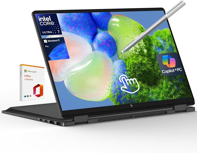 HP OmniBook X Flip 2-in-1 16" 2K Touchscreen Laptop,Intel Ultra 7,Arc 140V