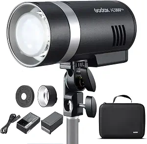 Godox AD300 Pro AD300Pro Outdoor Flash Strobe, Portable 300Ws 2.4G TTL | 1/8000 HSS Monolight, 0.01-1.5s Recycle, 320 Full Power Flashes, 12W Modeling Lamp, GODOX AD 300 Pro Kit with Battery