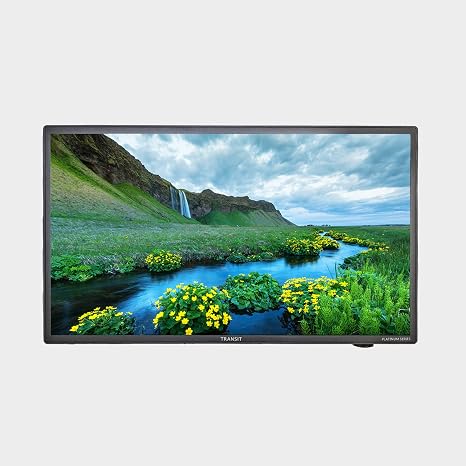 Transit Traveler 22" Portable 12V Smart TV - 8hr Lithium-Ion Battery, Integrated 4K Streaming, Weather Resistant, Carrying Bag - 110V/12V DC Powered for RV, Camping, and Off-Grid Outdoor/Indoor Use