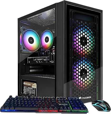 STGAubron Gaming PC Desktop,Core I5,RX 560 4G,16G RAM,512G SSD