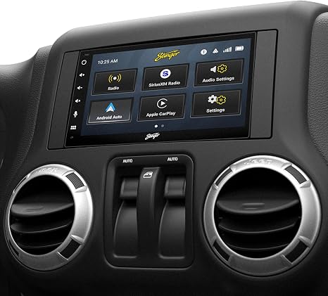 Stinger Jeep Wrangler JK (2007-18) 6.8” HD Touchscreen Double DIN Car Radio Head Unit, Wireless Apple CarPlay & Android Auto, Bluetooth, USB Charging, Camera Inputs, SWC, Plug & Play Stereo Dash Kit