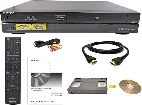 Sony VHS to DVD Recorder VCR Combo w/ Remote, HDMI (Renewed)