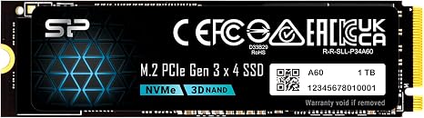 Silicon Power 1TB - NVMe M.2 PCIe Gen3x4 2280 SSD (SP001TBP34A60M28)