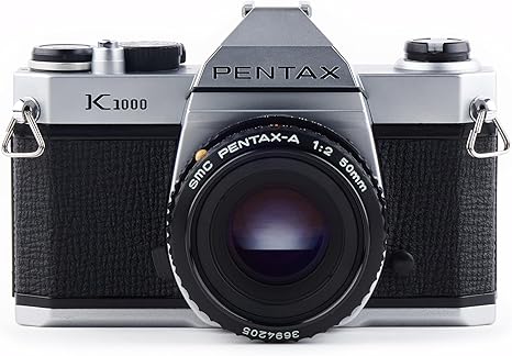 Pentax K1000 Manual Focus SLR Film Camera with Pentax 50mm Lens (Renewed)