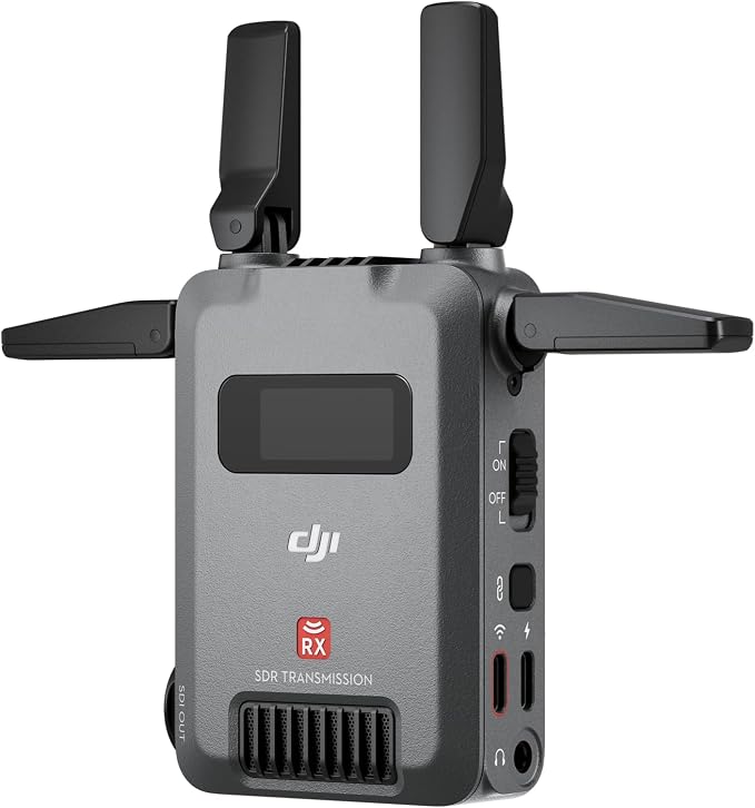 DJI SDR Transmission Receiver, 3 km/10,000 ft 1080p/60fps SDR Wireless Video Transmission, RX Only, Stable & Anti-Interference, Strong Penetration, High Bitrate, Unlimited Receivers