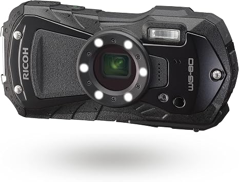 Ricoh WG-80 Black Waterproof Digital Camera Shockproof Freezeproof Crushproof (International Version)