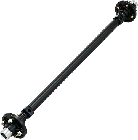 dreamdragon 2000 lbs Trailer Axle with 5x4.5 Idler Hubs - 71" Hubface 58" Spring Center