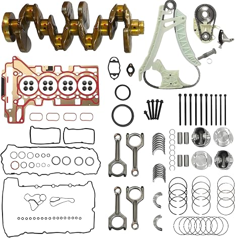 N20B20A Engine Rebuild Overhaul Kit with Crankshaft & Timing Chain Kit & Piston Kit 2009-2018