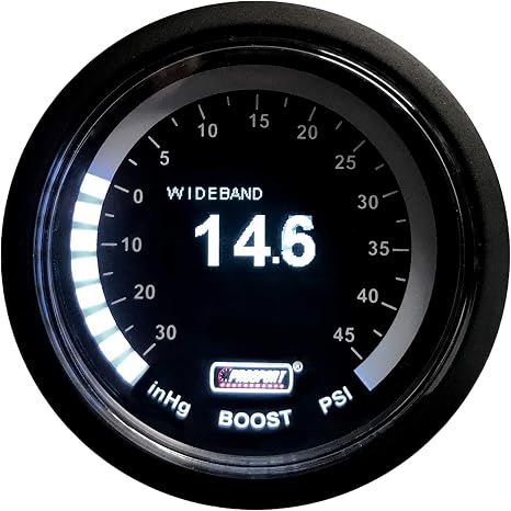 Prosport Wideband Air Fuel Ratio + Boost White OLED Display 2-1/16" 52mm