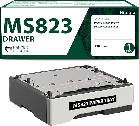 High Capacity MS823 Drawer MS823 Paper Tray 550 Sheet Drawer | Replacement for Lexmark MS823 Drawer for MS725 MS821 MS822 MS823 MS825 B2865 Printer Drawer, 1-Pack