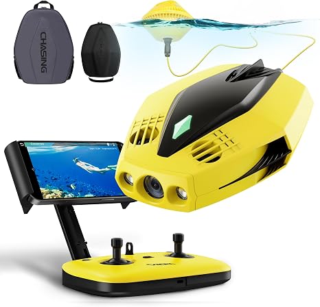 Chasing Dory Underwater Drone - Palm-Sized 1080p Full HD Underwater Drone with Camera for Real Time Viewing, APP Remote Control Green (Yellow)