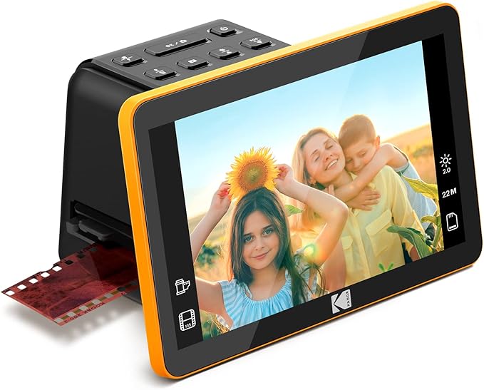 KODAK Slide N Scan Max Negative & Slide Scanner, 22MP, 7" Tiltable LCD