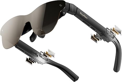 RayNeo Air 3s Pro AR/XR Glasses 201" 1200 Nits 120Hz HueView 2.0 Display | 120Hz Smooth Visuals, 1200 Nits Brightness, Gaming Optimized, iPhone 17/16/15, Android, Mac, Switch 2, PS5, Steam Deck