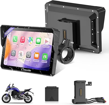 Carpuride W702RS PRO 7" Motorcycle Wireless CarPlay Android Auto BSD Radar