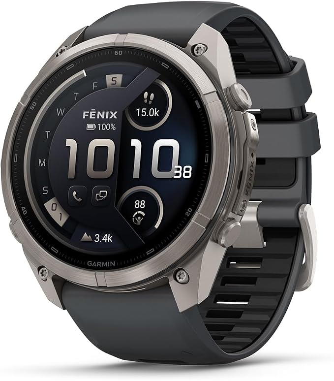 Garmin fēnix® 9 Pro, inReach®, Titanium, 51mm, Graphite/Black