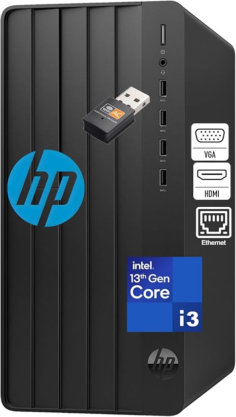 HP Desktop Tower 290 G9| Intel 13th CPU | 16GB DDR4 | 256GB SSD | Lifetime Office 365 | WiFi Adapter | Complete Setup | Keyboard Included | Windows 11 Home | 2026 Pro Tower