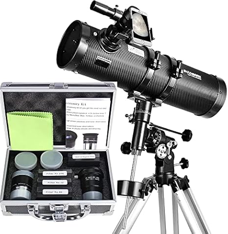 SOLOMARK Telescope 130650EQ, Telescopes for Adults and 1.25inch Telescope Accessory Set with Carry Case