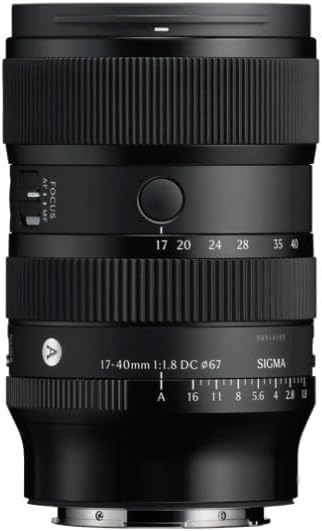 Sigma 17-40mm F1.8 DC | Art for Sony E, Black | APS-C Mirrorless Design