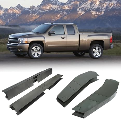Full Center Rear Frame Rust Repair Kit Fit for 2007-2014 Chevy Silverado & Sierra 1500 Ext & Crew Cab 2nd 3rd Gen Pickup