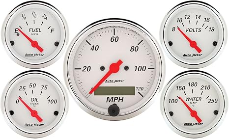 AUTO METER 1302 Arctic White Street Rod Kit