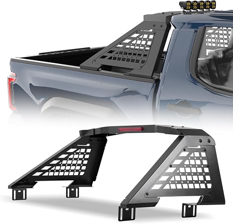 Adjustable Roll Bar Full Size Compatible with Truck - F-Series /F150/Ranger/Tremor/Lighting, Ram 1500 TRX Series, Silverado 1500, Gmc Sierra 1500, Tundra,Titan Xd | No Drilling Installation