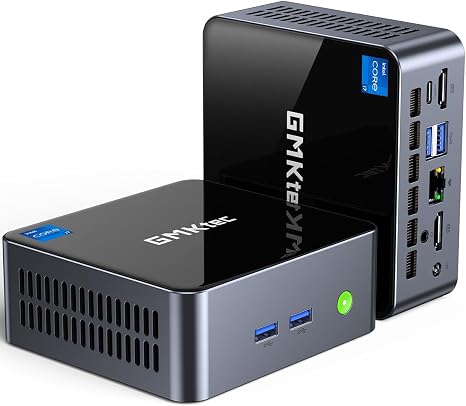 GMKtec Mini PC Intel Core i7-1185G7 (Up to 8 GHz) 16GB DDR4 1TB SSD