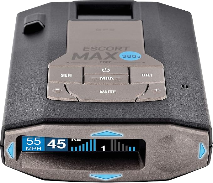 Escort MAX 360c Laser Radar Detector, WiFi and Bluetooth Enabled, Black | 360° Protection, Extreme Long Range, Voice Alerts, Apple CarPlay and Android Auto Compatible