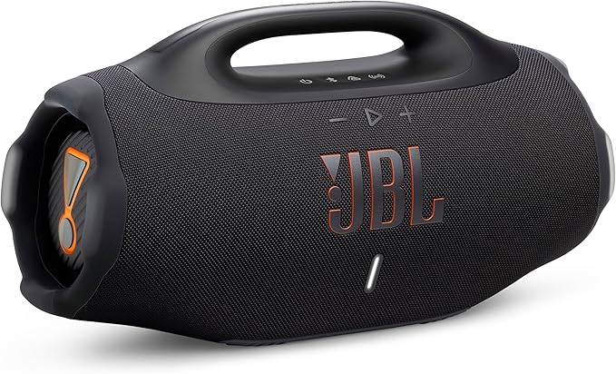 JBL Boombox 4 Portable Bluetooth Speaker, Waterproof, Deep Bass - Black | Up To 34 Hours Playtime, IP68 Dustproof, AI Sound Boost For Louder Clearer Audio, Ideal For Beach, Pool, Boat And Outdoor Par