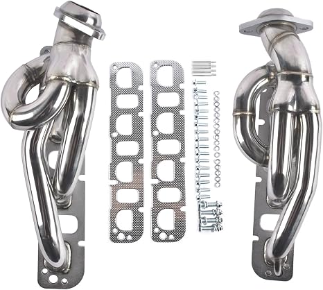 Exhaust Shorty Headers Manifold Replacement for Ram Pickup Truck 5.7L V8