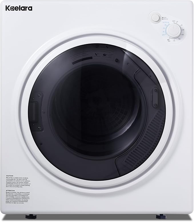 Portable Dryers for Laundry 15000W, 3.0 Cu.ft Portable Clothes Dryer with Stianless Steel Tub, Front Load Clothes Dryer Machine for Home, Apartment, 4 Dring Mode, Auto-shutt off, White