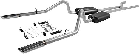 Flowmaster 17289 American Thunder Crossmember-Back Exhaust Kit 2.5 Inch Aluminized Steel Compatible with 1966-1967 Ford Fairlane with V8 engine