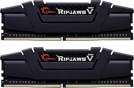 G.SKILL RipjawsV Series DDR4 RAM (XMP) 32GB (2x16GB) 3600MT/s CL18-22-22-42 1.35V Intel AMD Desktop Computer Memory U-DIMM - Black (F4-3600C18D-32GVK)