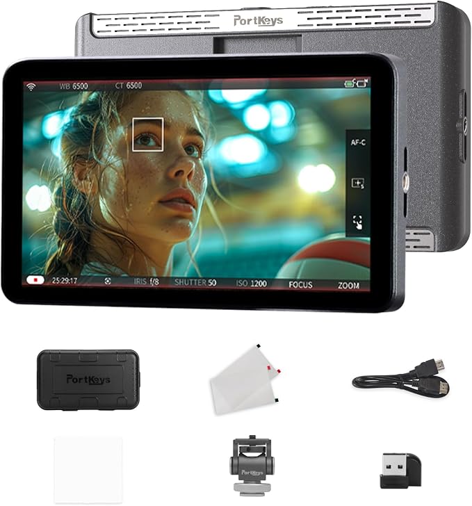 Portkeys LH7P 7'' Camera Field Monitor Wireless Control for A1/A9II/A7SIII/A7CII/FX3/FX30/ZV-E10/RX10/A7MIV/A7RIV/A7RV/RX0/A7MIII, R5/6(Mark II)/7/8, Z8/Z9, BS1H/BGH1, BMPCC 4K/6K(Pro), BS1H/BGH1, etc | Wireless camera control, broad Sony, Canon, Nikon, P