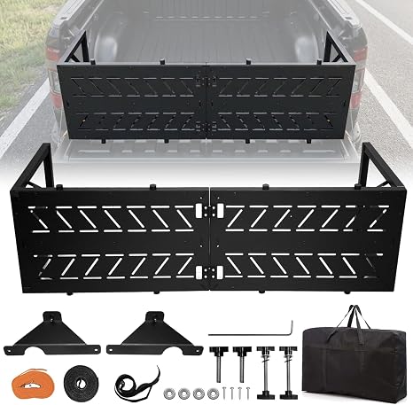 Truck Bed Extension，Jaeparbus Compatible with 2019-2026 Chevy Silverado GMC Sierra Tailgate Extender Truck Extender Replacement for 2019-2026 Chevy Silverado Accessories
