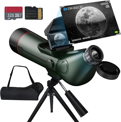 Smart Telescope,Refractor Auto-Focus Portable Digital Electronic Telescopes | with 4K Astrophotography Camera, Internal And External Dual Screens Spotter for Adults and Beginners Astronomy