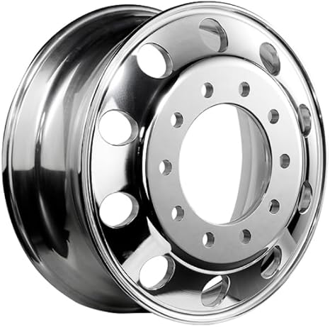 22.5 x 8.25 Alcoa Style Forged Aluminum Wheel Hub Piloted 10 HAND HOLES