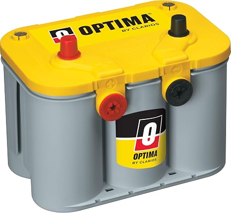 OPTIMA® Batteries High Performance D34/78 YELLOWTOP® Sealed AGM Battery | Dual Purpose Car, Truck and SUV Battery, 750 CCA, Dual Terminal, Maintenance Free, Versatile Mounting