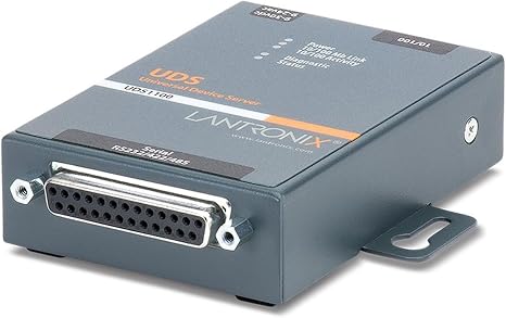 Lantronix UDS1100/UDS2100 Device Server - 1- or 2-Port Serial-to-Ethernet Device Server, RS-232/422/485, 10/100 Ethernet with 15 kV ESD Protection; UDS2100 Supports PoE - UD1100NL2-01