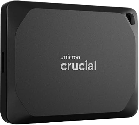 Crucial X10 Pro 1TB Portable SSD, Up to 2100MB/s Read, 2000MB/s Write, 3.2 USB-C, External Solid State Drive, Durable Storage for PC & Mac, for Professional Creators, Black - CT1000X10PROSSD902