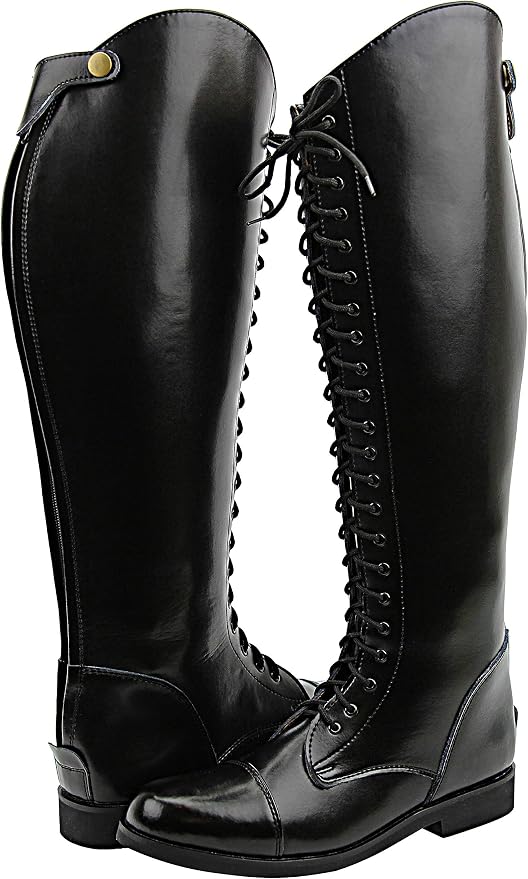 Mens Man Florance Field Horse Riding Boots Stylish Fashion Equestrian Black