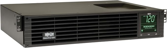 Eaton Tripp Lite SMART1500RM2U SmartPro 1500VA Pure Sine Wave UPS 1350W AVR | 2U Rackmount, 8 Outlets, Replaceable Battery, 10ft Extension Cord, 570 Joules, 3-Year Warranty & $250,000 Insurance