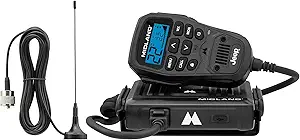 Midland MXT275 Jeep Branded 15W MicroMobile GMRS Two-Way Radio | Integrated Control Microphone, 15 Hi Power Channels, 8 Repeater Channels, NOAA Weather Scan and Alert and 142 Privacy Codes