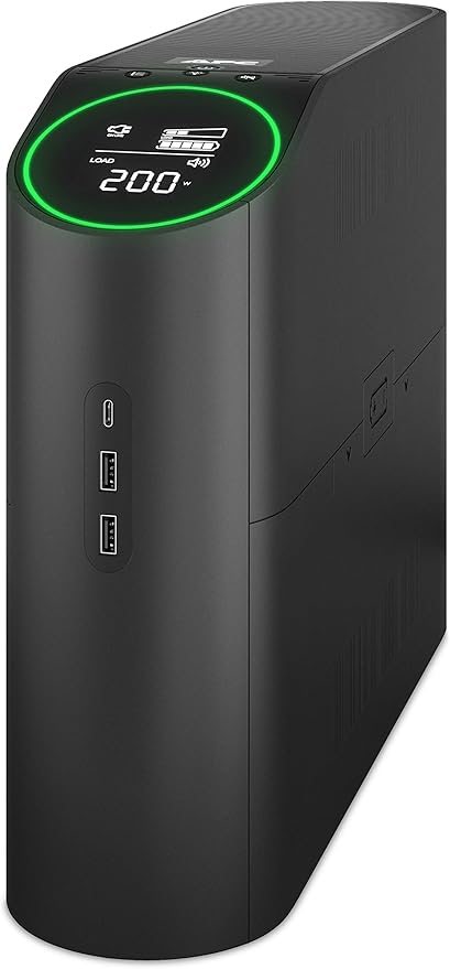 APC 1500VA/900W Back-UPS Pro Pure Sinewave UPS for Gaming PC, Xbox Series X | Back-UPS Pro Gaming UPS. Pure sine wave UPS for PS5, Xbox & gaming PCs — RGB lighting, USB-C Charging, AVR, surge protection