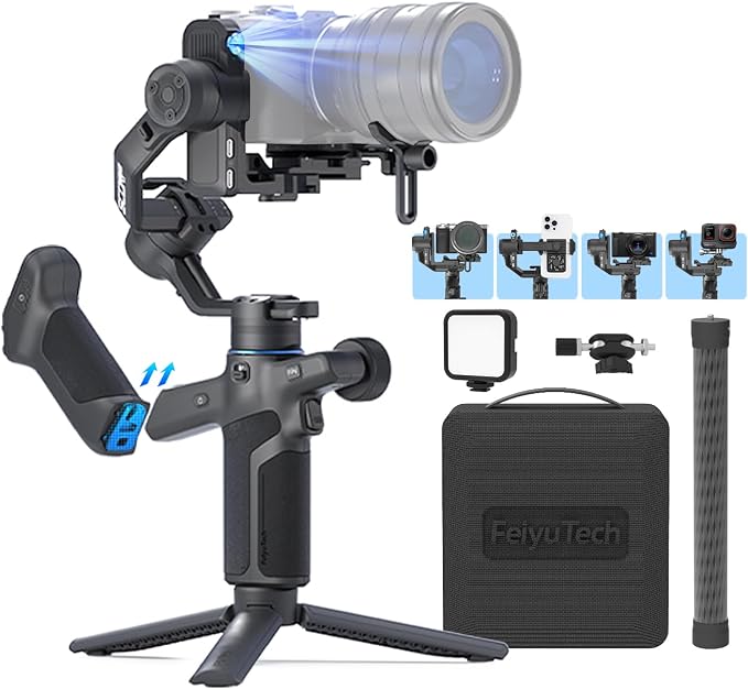 Feiyu SCORP Mini 3 Pro Combo Camera Gimbal with Built-in AI Tracking