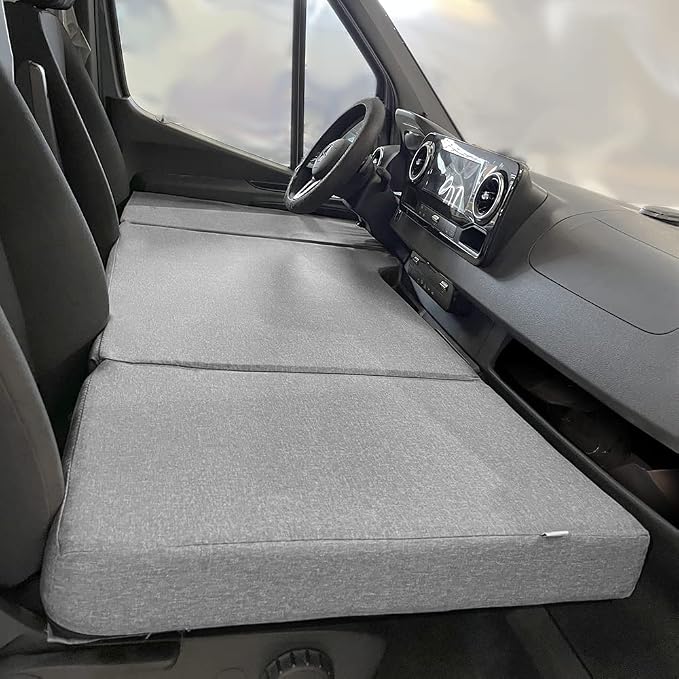 Front Seat Mattress for Mercedes Sprinter Camper RV (2020-2022) Perfect Folding Bed for Children and Pets