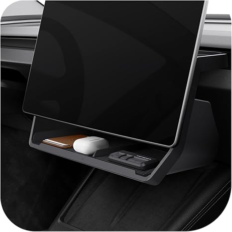 Spigen Under Screen Storage for Model Y Juniper & YL & 3 Highland - Black | Only Standard, Premium & Performance (2026/2025) [Upgraded]
