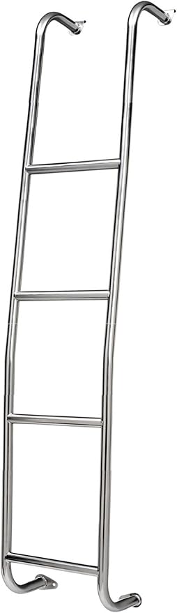 Surco 093TS Stainless Steel 4-Step Van Ladder - Compatible with 2014-25 Ford Transit Low Roof Vans