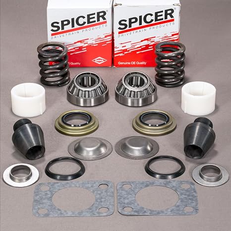 KINGPIN REBUILD KIT - BEARING SEAL BUSHING SPRING & UPPER PIN - DANA 60 CHEVY GM